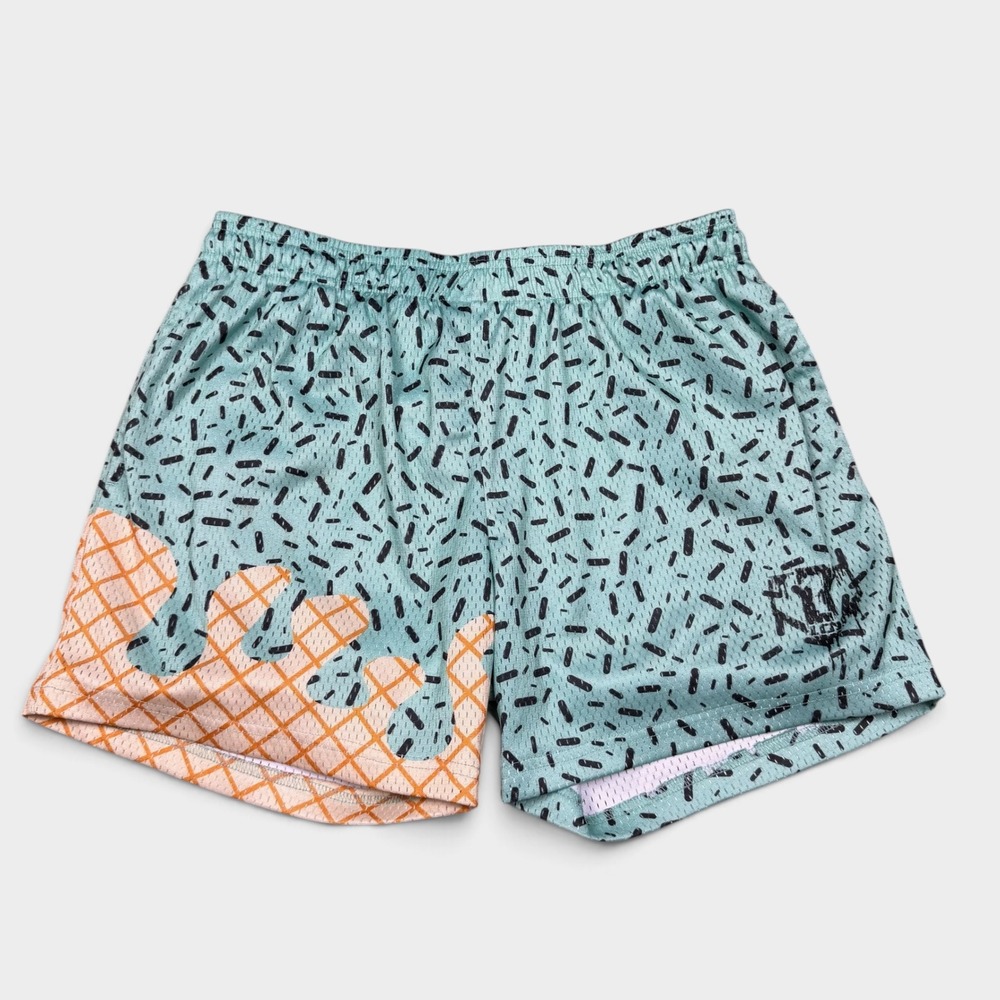 B101 Baseball Lifestyle Ice Cream Mesh Shorts Mint Green Sprinkle Men Large